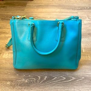 Teal European Leather Bag